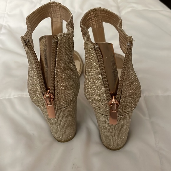 Sparkly Gold Glitter Platform Heels - David’s Bridal - Picture 3 of 3